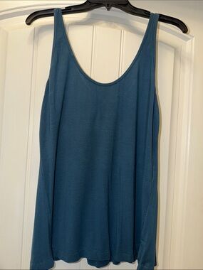 Soma Teal Scoop Neck Tank Top